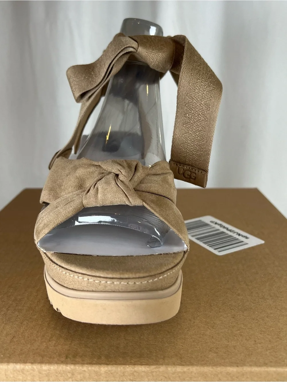 UGG Women’s Ileana Ankle Strap Espadrille Platform Wedge Sandal Sand Sz9 NEW